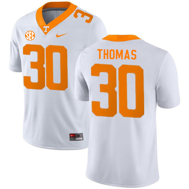 Men #30 Jakobe Thomas Tennessee Volunteers College Football Jerseys Stitched-White